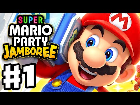 Super Mario Party Jamboree - Full Game Walkthrough Part 1 - Mega Wiggler's Tree Party!
