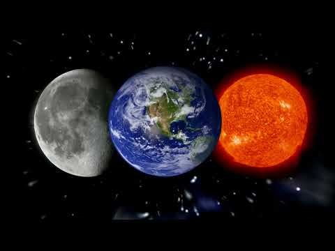 Moon + Earth + Sun Frequency [Celestial Body Resonance - Sonification]