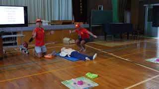 救急蘇生 for 青島小学校 with 宮崎ライフセービングクラブ