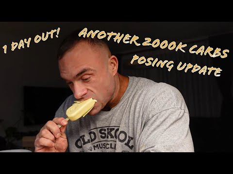 Another 2000 carbs + ice cream and posing update  - 1 day out - rtv  106