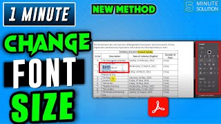 How to change font size in adobe acrobat 2024