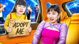 Poor Girl Was Adopted By A Superstar Family! Baby Doll Wanna Be Superstar