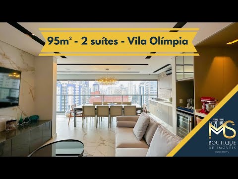💎 APARTAMENTO SEMI-MOBILIADO À VENDA (95m² - 2 suítes) NA VILA OLÍMPIA 💎