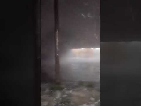 Otro material del paso de la feroz tormenta en rio tercero pcia de Córdoba 😱 #tormenta #granizo