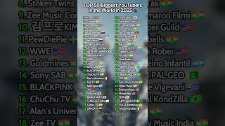 Top 50 Biggest YouTubers in 2025 🎥 