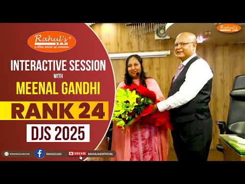 INTERACTIVE SESSION WITH MEENAL GANDHI RANK 24 DJS 2025