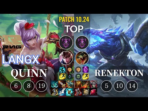 RNG Langx Quinn vs Renekton Top - KR Patch 10.24