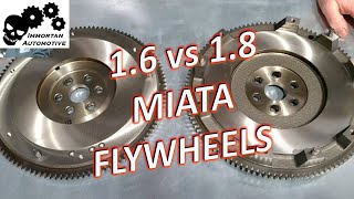 Flywheel Comparison 1.6 vs 1.8 - Miata Quick Reference