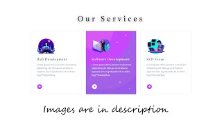 Download the video "Service section using HTML and CSS | Snow effect on Hover | CSS Design"