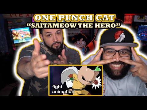 ONE PUNCH CAT "Saitameow the Hero" Red Moon Reaction