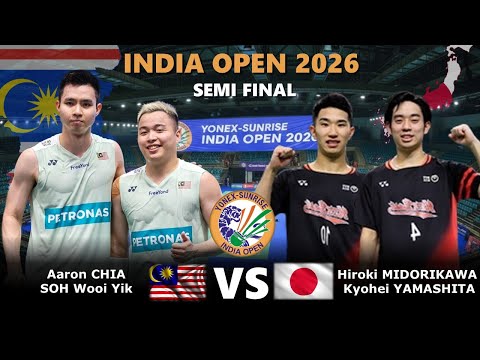 HALBFINALE‼️Aaron CHIA / SOH Wooi Yik gegen Midorikawa / Yamashita | India Open 2026 Badminton