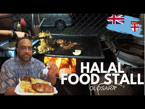 Roadside 'Halal Food Stall' BBQ in Olosara, Sigatoka | Fiji Vlog