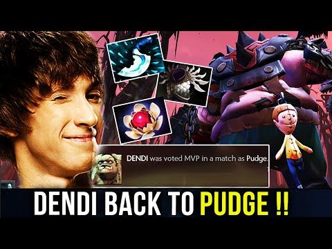 DENDI Finally Back to His Signature Pudge - Solo Mid New Style, New Build - MVP Vote Winner - Dota 2