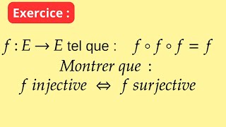 An example of an injective application if and only if it is surjective