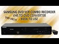 WHAT IS THE EASIEST WAY TO RECORD VHS TO DVD THE SAMSUNG DVD VR375 IS THE ANSWER TO YOUR QUESTION