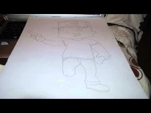 Mr Technical Difficult T-Shirt Design - Drawing Progression