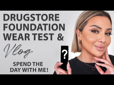 DRUGSTORE FOUNDATION WEAR TEST AND VLOG | NINA UBHI