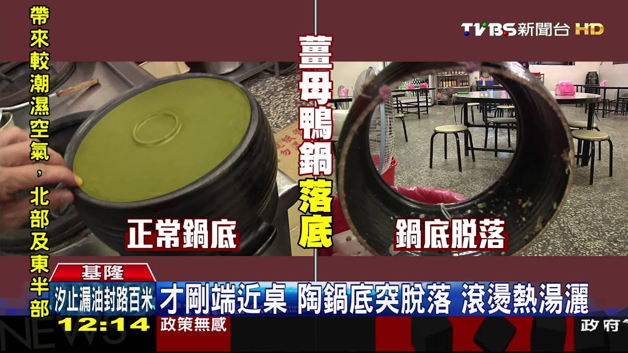 薑母鴨陶鍋突「落底」 熱湯灑 燙傷三人