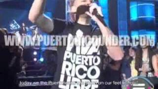 (english subtitled) Calle 13 Dissin&#39; the Governor of Puerto Rico @ MTV-A (calling him a Son)