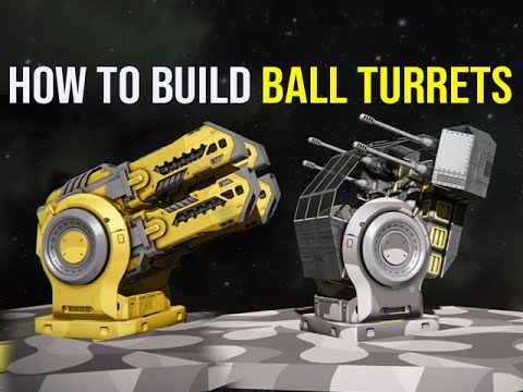 Hinge Ball Turrets How To Build -  Space Engineers