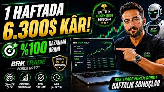 1 Haftada 6.300$ Kâr! %100 Kazanma Oranı | BRK TRADE Forex Robot Hafta