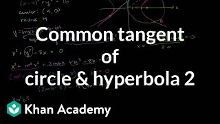 IIT JEE Circle Hyperbola Common Tangent Part 2