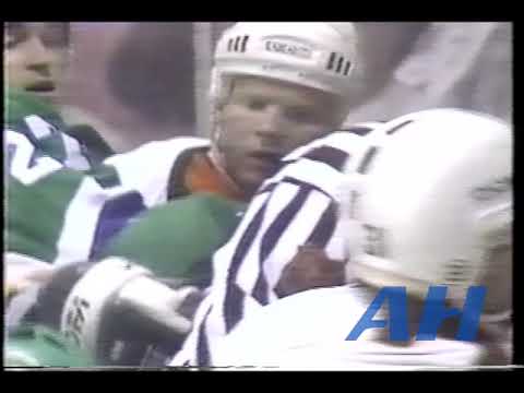 NHL Apr. 7, 1990 Boston Bruins v Hartford Whalers (R) Glen Wesley v Pat Verbeek