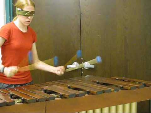 Blindfolded Marimba Playing