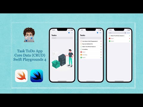 Task ToDo app with Core Data (CRUD operations) - Swift Playgrounds 4