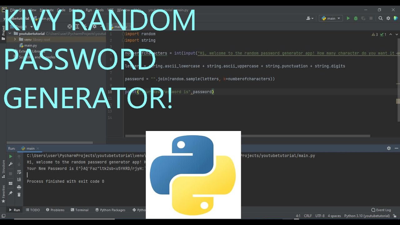 Simple Password Generator With Python Kivy