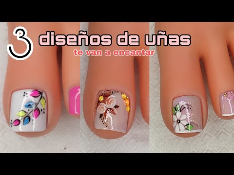 3 diseños de UÑAS te van a encantar 💅#miarteentusuñas  #nailarttutorial #manoalzada