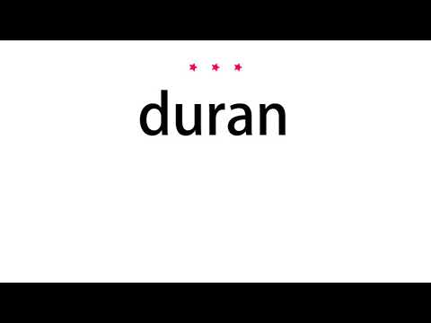 How to pronounce duran - Vocab Today