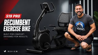 Merach S19 Pro Recumbent Exercise Bike - gentle, low-impact workouts with superior comfort