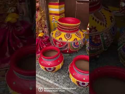 Multicolor eathen ware decoration pots