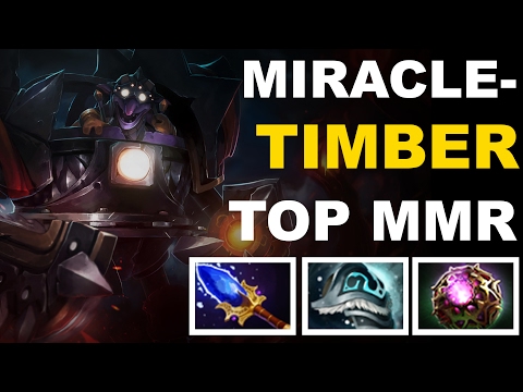 Miracle- Timbersaw Top 1 World God 9123 MMR. Pro Dota 2 play #dota2