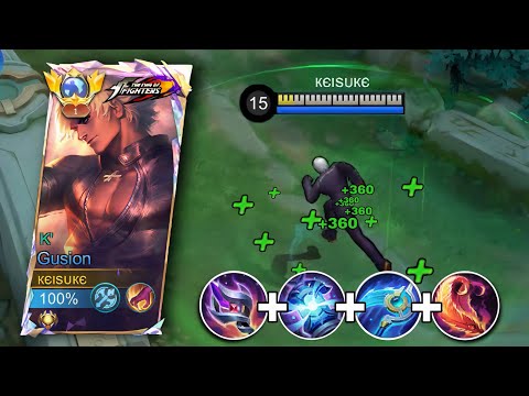 GLOBAL GUSION NEW LIFESTEAL BUILD & EMBLEM TUTORIAL!! (must try) - Mobile Legends
