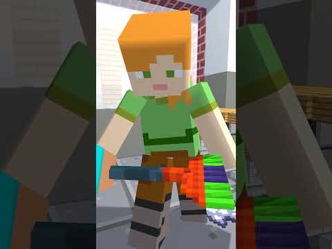 Save Alex from BULLYING on 1000ping - Minecraft Animation