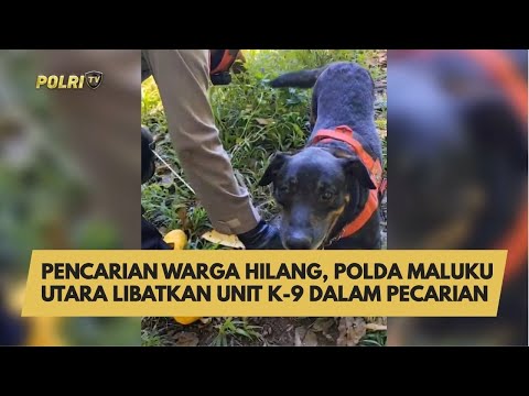PENCARIAN WARGA HILANG, POLDA MALUKU UTARA LIBATKAN UNIT K-9 DALAM PECARIAN