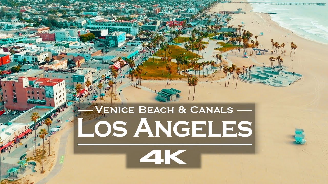 Venice Beach & Venice Canals in 4K 🇺🇸 | Cinematic Drone Footage of LA’s Iconic Skatepark & Coastline
