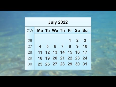 July 2022 Calendar