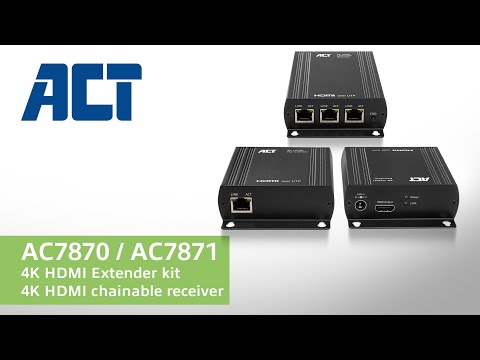 ACT HDMI over CAT5e extender set tot 100 meter