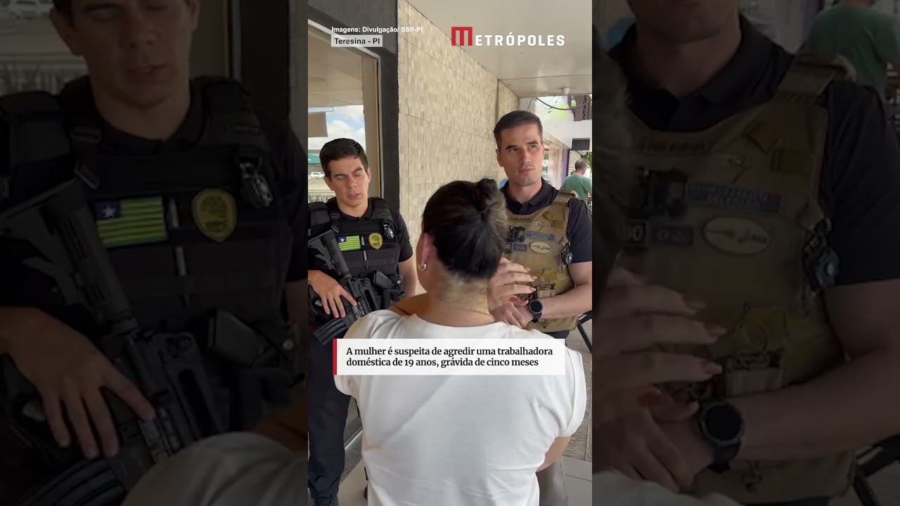 Veja momento em que policiais prendem patroa acusada de torturar doméstica