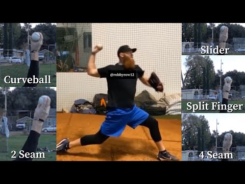 PRO PITCHER DEMONSTRATES 5 NASTY PITCHES!  (Steal these and strike out more hitters!) Pitching Grips