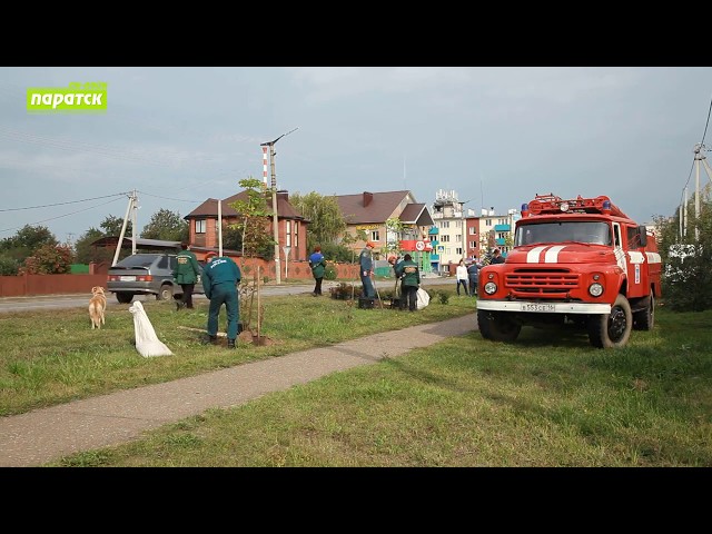 Яшел Үзәндә агач утырту акциясен янгын сүндерүчеләр дәвам итә