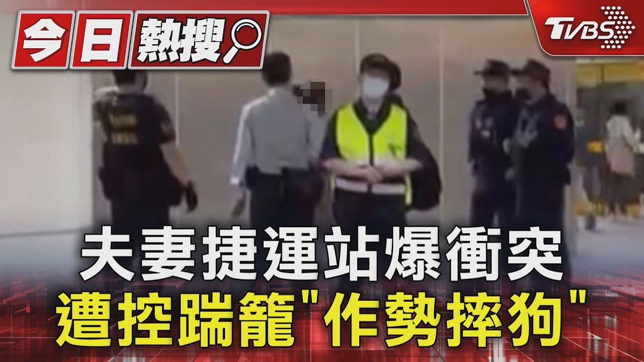 松江南京站衝突！女子失控踹狗推車　網友嚇壞驚喊：小心