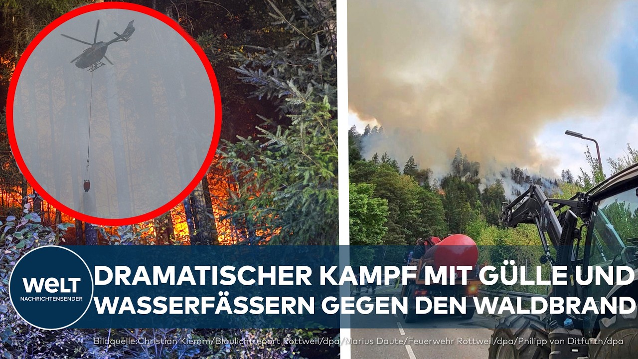 FEUER-DRAMA: Landwirte rücken zur Hilfe an! Steiles Gelände und starker Wind erschweren den Einsatz
