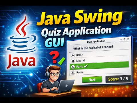 Java Swing Quiz Application Gui