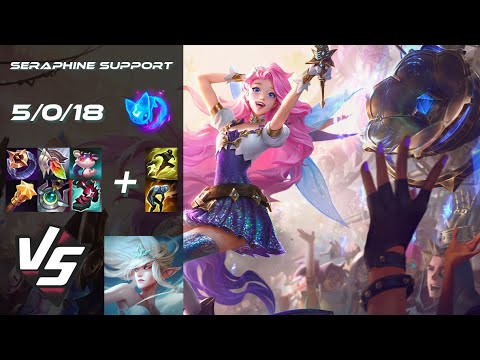 SUPPORT Seraphine vs Janna - EU Grandmaster Patch 25.22