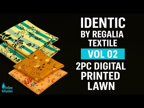Identic by Regalia Textile Vol02 | 2PC Digital Printed Lawn 2025 | Summer Collection @InlineInfusion