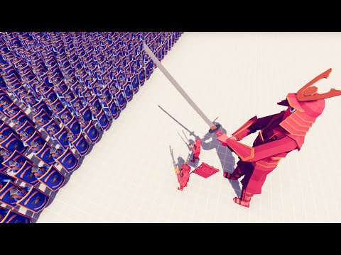 ALL 3 SAMURAI vs 100x WEAKEST UNITS ARMIES - Totally Accurate Battle Simulator TABS